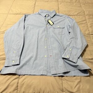 Cremieux Men's Grey Chambray Button Down Casual Dress Shirt Cotton Sz XL NEW